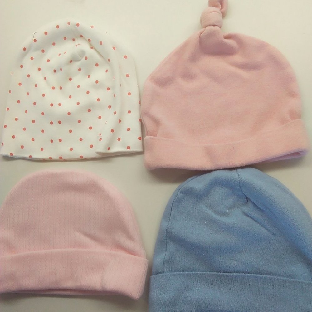 4 Girls' Knit Caps
